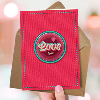 ‘Love You’ Romantic Card, 4 of 6