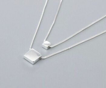Silver Plated Double Layered Pendant Necklace, 2 of 5