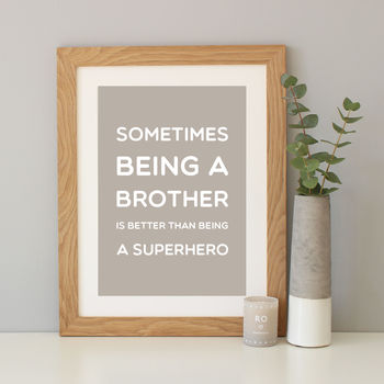 Superhero Brother Quote Print, 6 of 7