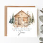 Personalised Christmas Woodland Cabin Scene Card, thumbnail 3 of 4