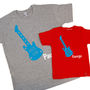 Personalised Dad And Child Rock Star T Shirt Set, thumbnail 1 of 8