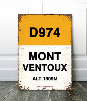 French Mountain Road Sign Tour De France Cycling Gift, 6 of 12