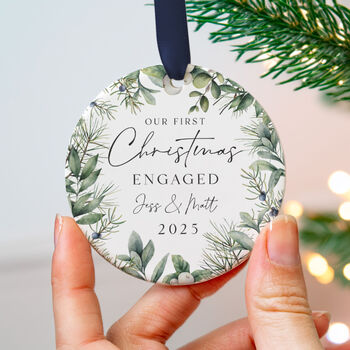 Personalised First Christmas Engaged Ornament 2025, 4 of 7