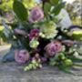 Pinks Hand Tied Bouquet Includes Pink Roses, thumbnail 7 of 10