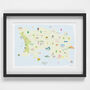 Map Of Jersey, Channel Islands Art Print, thumbnail 2 of 3