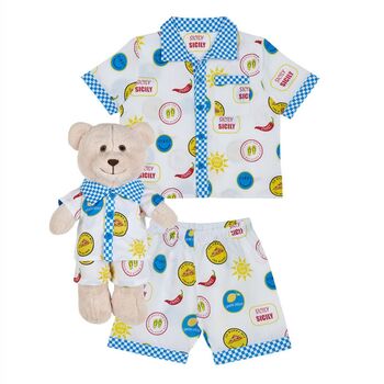 Sicily Boys Pyjama Set With Matching Teddy Bear, 3 of 6