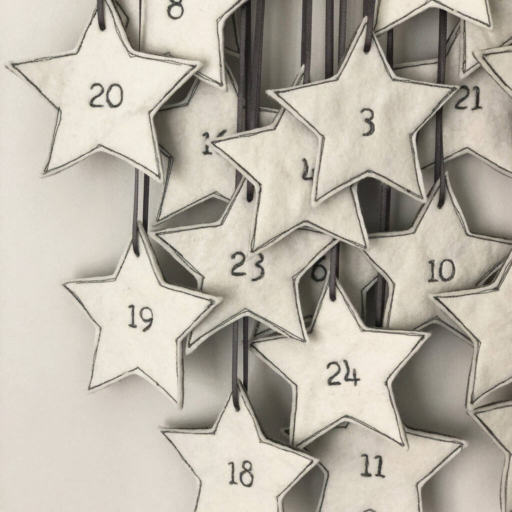 Christmas Star Canvas Advent Calendar By Lotta's House