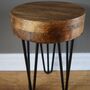 Round Reclaimed Wooden Side Table, thumbnail 5 of 7