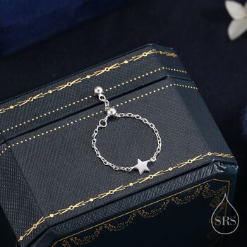 Sterling Silver Star Soft Ring, 2 of 10