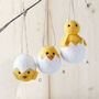 Felt Easter Chick In Egg Hanging Decoration, thumbnail 2 of 3
