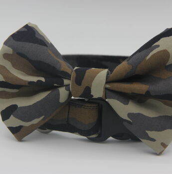 Green Camouflage Dog Bow Tie, 5 of 6