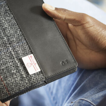 Harris Tweed Personalised Leather Notebook Journal, 6 of 12