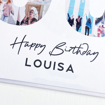 Personalised 50th Birthday Photo Collage Card, 2 of 7