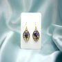 Book Lover Forget Me Not Gold Plated Earrings, thumbnail 8 of 10