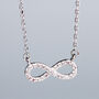 Sterling Silver Crystal Infinity Symbol Pendant Necklace, thumbnail 1 of 4