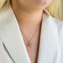 Rose Gold Vermeil And Pave Crystal Star Necklace, thumbnail 2 of 7