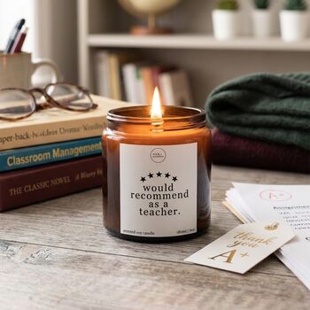 Teachers Gifts, Five Star Teacher Candle With Matches, 5 of 10