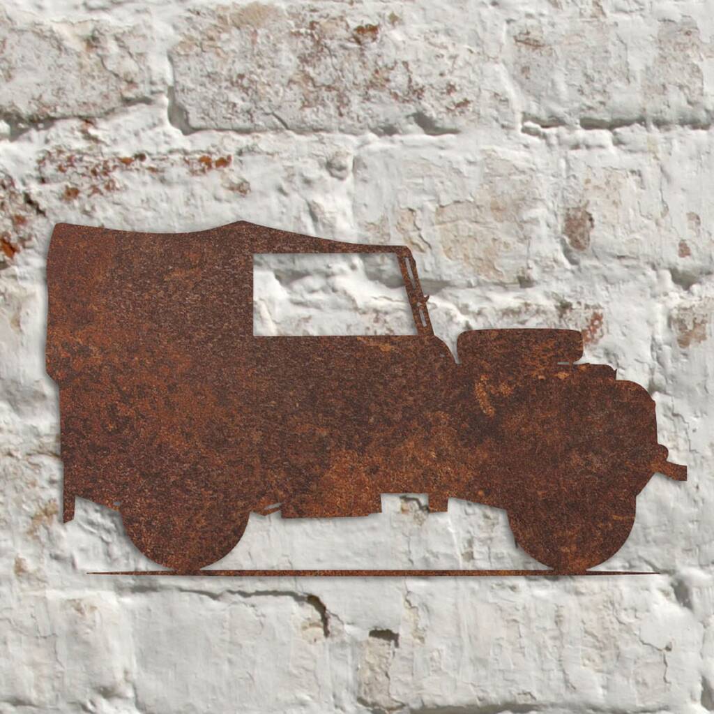Metal Land Rover Series One 80 Sculpture Wall Art