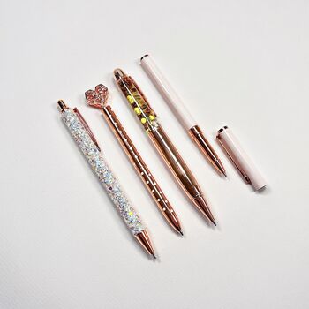 Rose Gold Metal Four Piece Pen Gift Set, 4 of 7