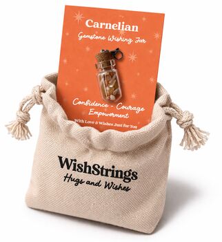 Carnelian Gemstone Wishing Jar Confidence Gift, 2 of 3