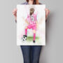 Girls Personalised Football Print, thumbnail 1 of 7
