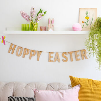 Personalised Wooden Easter Garland, 2 of 3