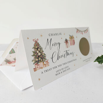 Personalised Christmas Present Scratch And Reveal Card, 7 of 11