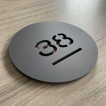 Stylish Laser Cut Round House Number, 3 of 11