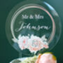 Personalised Wedding Cake Topper Clear Acrylic, thumbnail 3 of 6