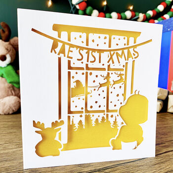 Baby Personalised First Christmas Card, 3 of 5