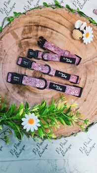 Old Garden Bloom Roses Dog Collar With Optional Set, 2 of 5