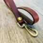 Personalised Brown Leather Lanyard, ID Badge Lanyard, thumbnail 2 of 10