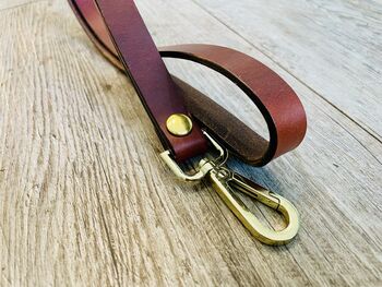 Personalised Brown Leather Lanyard, ID Badge Lanyard, 2 of 10