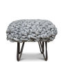 'Helena' Handwoven Wool Footstool With Hairpin Legs, thumbnail 8 of 10