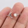 Sterling Silver Opal And Moon Ring, thumbnail 11 of 12