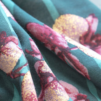 Personalised Orchids Gold Print Scarf, 8 of 12