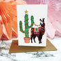 'Festive Fiesta' Llama Christmas Card, thumbnail 3 of 4