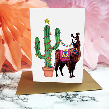 'Festive Fiesta' Llama Christmas Card, 3 of 4
