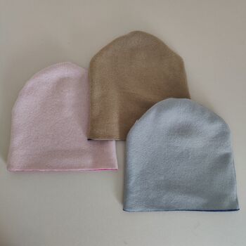 Pure Cashmere Reversible Unisex Beanie Hat, 4 of 12