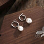 Sterling Silver Detachable Baroque Pearl Charms Huggie Hoop Earrings, thumbnail 4 of 12