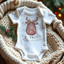 Personalised Baby’s First Christmas Outfit – Watercolour Reindeer, thumbnail 2 of 5