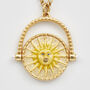 Gold Sun And Moon Spinner Necklace, thumbnail 3 of 8