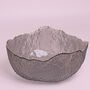 G Decor Calypso Grey Gold Rim Glass Bowls Serving Bowls, thumbnail 5 of 7