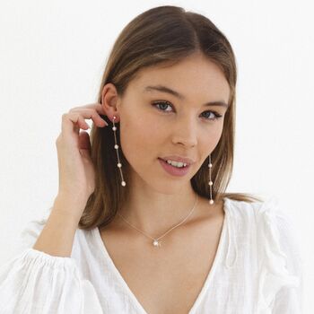 Long Freshwater Pearl Earrings, 7 of 7