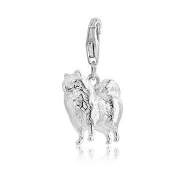 Pomeranian Charm Sterling Silver, 5 of 11