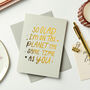 Same Planet Foil Embossed Thoughtful Card, thumbnail 3 of 4