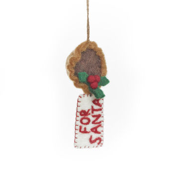 Handmade Felt Snack For Santa Hanging Decoration, 2 of 8