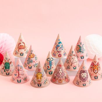 Libra Zodiac Star Sign Party Hats, 3 of 4