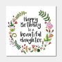 Floral 'Happy Birthday To A Beautiful Daughter' Card, thumbnail 2 of 2