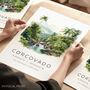 Costa Rica Destination Travel Poster Of Corcovado National Park, thumbnail 1 of 7